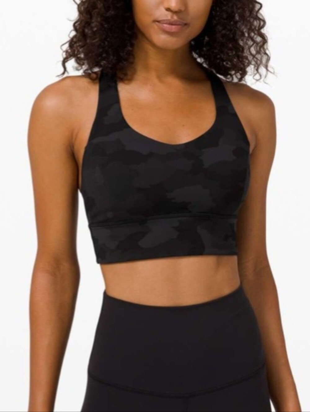 Lululemon Free to Be Serene Camo Top Sports Bra Size 6